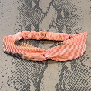Pink and Black Knotted Headband